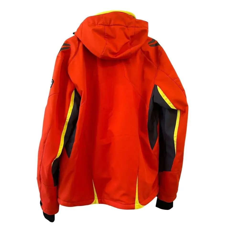 Killtec Allround Orange Hooded Ski Jacket Men's Large Water Resistant Windproof